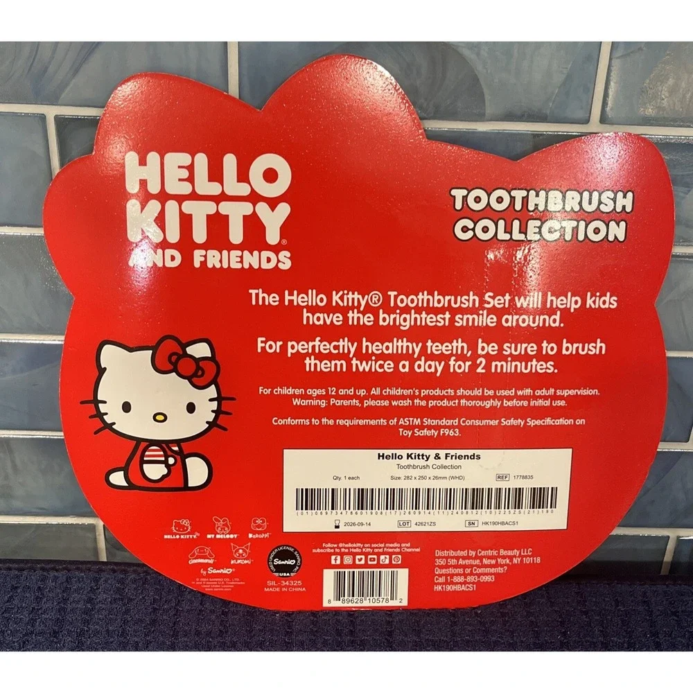 NEW Hello Kitty and Friends 5 Pack Toothbrush Collection + Travel Cover Sealed